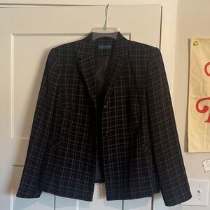 Karen Scott Black Plaid Blazer